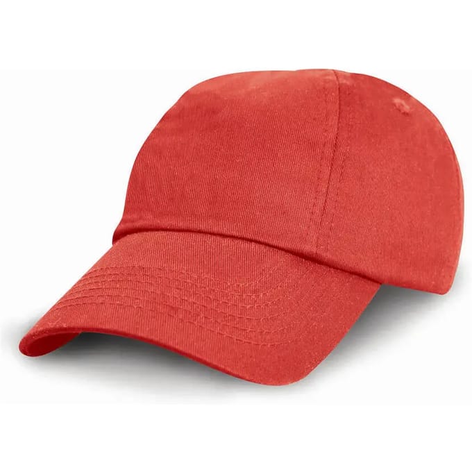 Result Junior Low Profile Cotton Cap RH18J - Red - One size