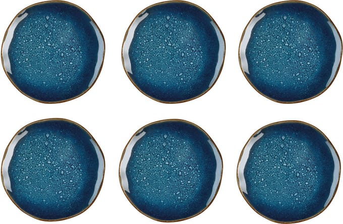 Medard de Noblat - Vertigo Denim - Dessertborden 21 cm - 6 delig - Stoneware