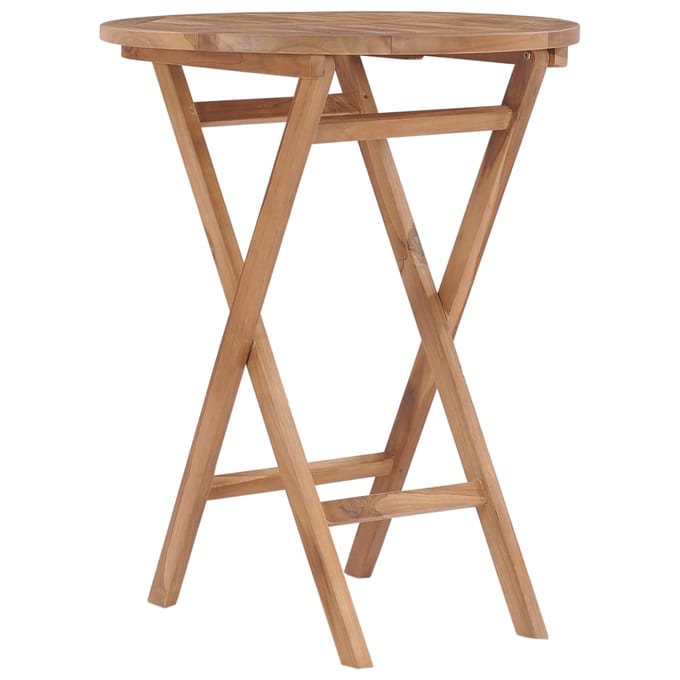 vidaXL - Tuintafel - inklapbaar - 60 - cm - massief - teakhout