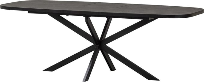WOOOD Arros Eettafel Uitschuifbaar - Zwart - 75x180/220x90