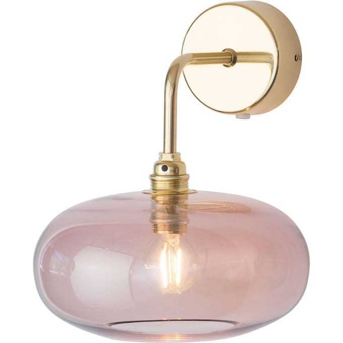 EBB & FLOW Horizon arm-wandlamp goud/roze Ø 21 cm