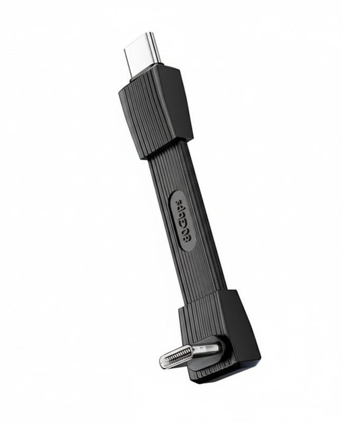 USB-C naar USB-C Thunderbolt 4 Kabel - Haakse Hoek - 240W PD - 80Gbps - 8K/60Hz - 67mm - zwart