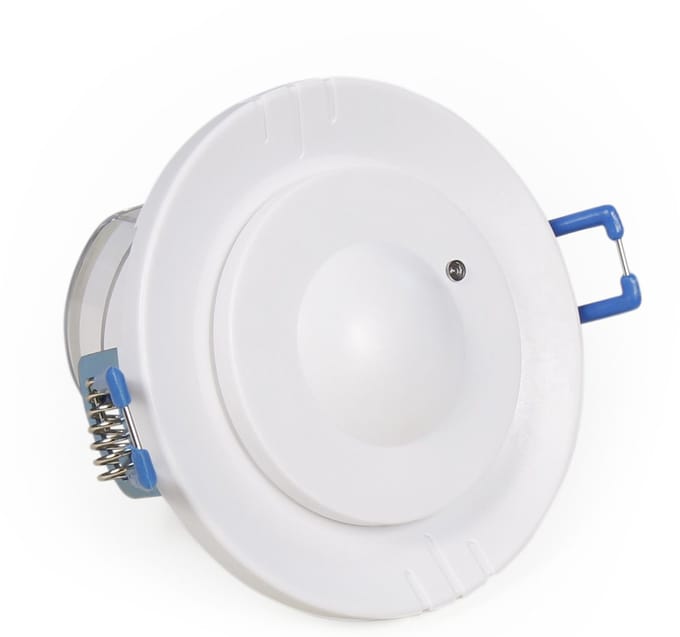 Bewegingssensor Inbouw IP20 - PIR Bewegingsmelder voor binnen met detectiehoek 360° - Bewegingsdetector met 3-draads aansluiting - Wit