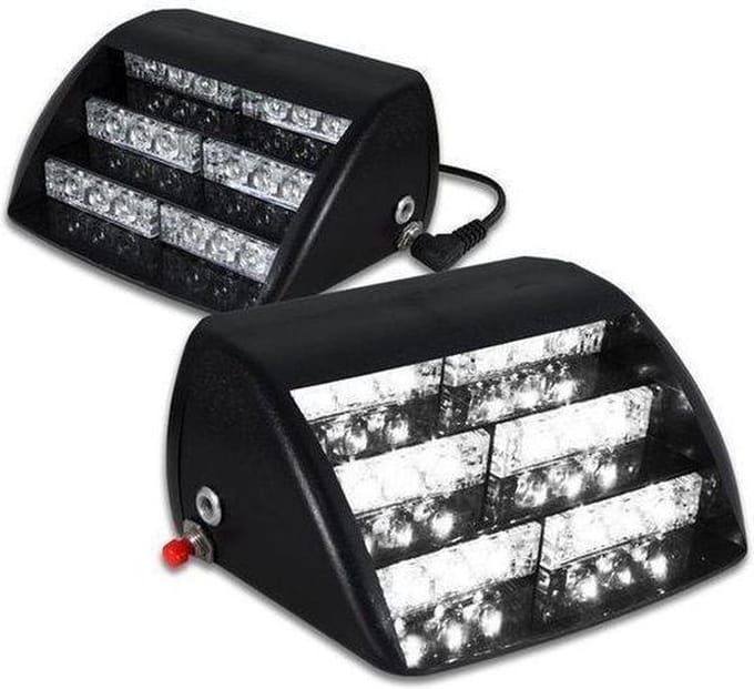 18 LED Dashboard flitser wit licht