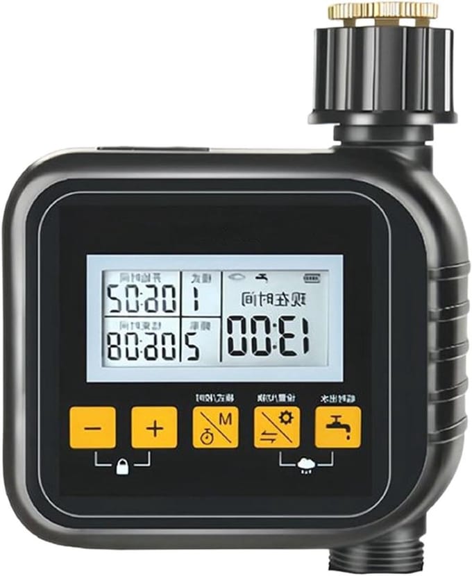 Automatische Sproeier Timer - Hose Timer Watercontroller - Tuin Water Geven - Weerbestendig ABS Materiaal - 15x12x6 cm - Grijs