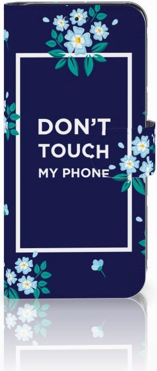 Samsung Galaxy S8 Portemonnee Hoesje Flowers Blue DTMP
