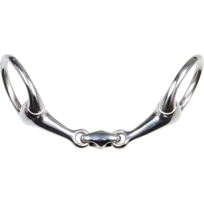 Harry's Horse Dubbel Gebroken Pony Bustrens RVS 12 mm . - 8,5