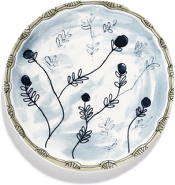 MARNI Midnightflowers - Bord S Mirtillo Tea 20 cm - 2 stuks