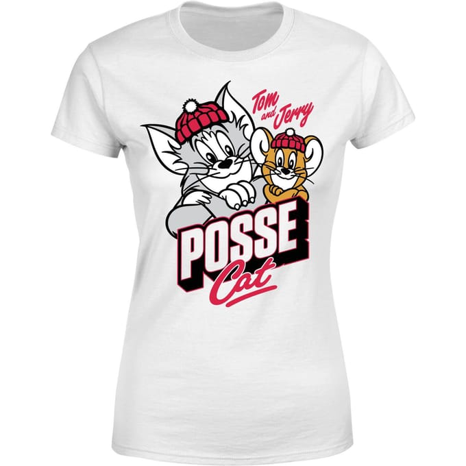 Tom and Jerry Posse Cat Dames T-shirt - Wit - M