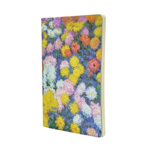 Paperblanks schrift, monet’s chrysanthemums, formaat a4, dotted