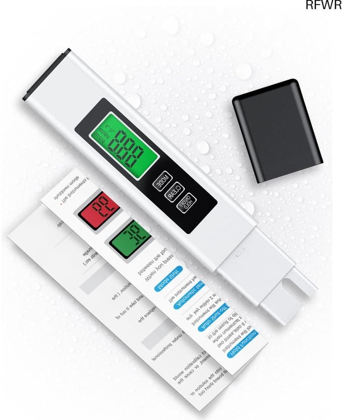 RFWR® Digitale 3-in-1 Water Tester voor TDS, EC en Temperatuur met LCD Scherm