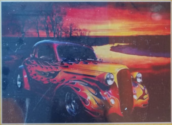 MONA LISA diamond painting AUTO hotrod-50x40cm compleet pakket
