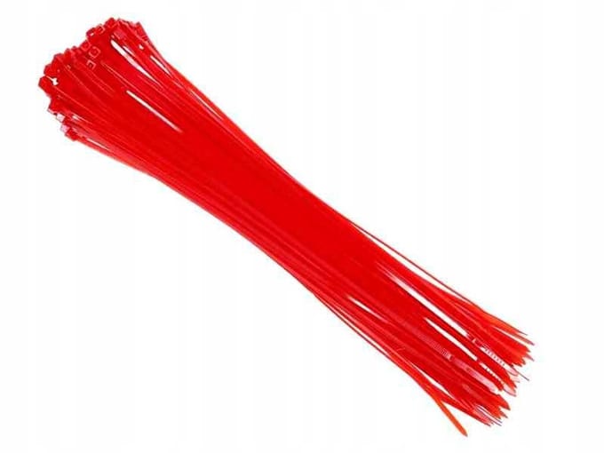 Nylon Kabelbinders 300x3,6mm Rood - 100 Stuks