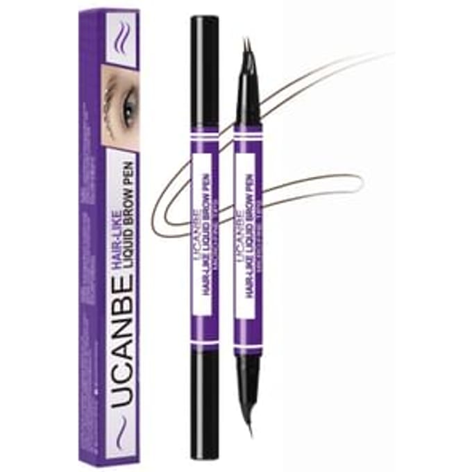 UCANBE  - Dual Curved Tips Eyebrow Pen - 4 Colors 01# Light Brown - 0.6ml
