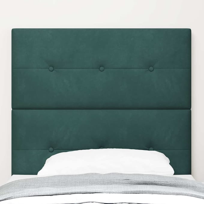 vidaXL - Hoofdbord - Donkergroen - 90 - cm - Fluweel