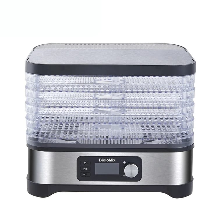 D&A Voedseldroger - Dehydrator - Droogoven - Voedseldrager - 5 Laags - Digitale timer en temperatuurregeling - BPA vrij