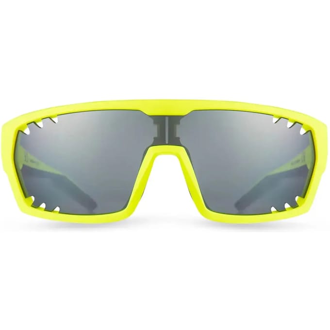 AGU Beam - Sportbril - Fietsbril - Unisex - Fluor Geel - Lens uit Ã©Ã©n stuk - UV400 - Grilamid TR90 - Anti-allergeen - Inclusief opbergzakje