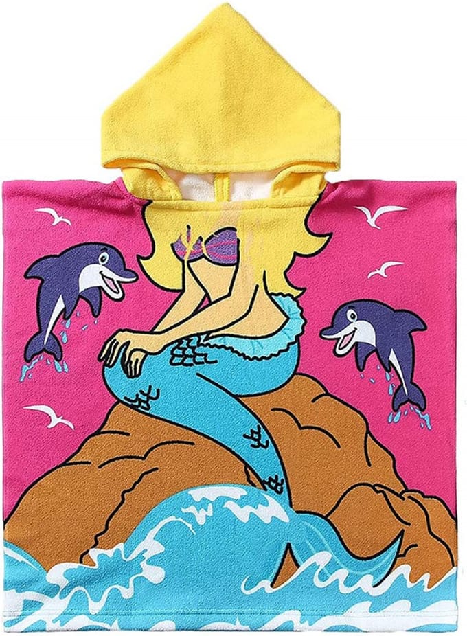 Zeemeermin Badcape - Beach Kindercape - Poncho