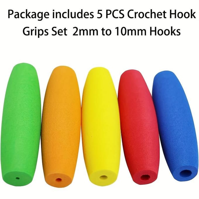 Ergonomische Haakjes met Comfortabele Handvatten, Geschikt voor Verschillende Maten Van 2 Mm Tot 10 Mm, Verkrijgbaar in Verschillende Kleuren.