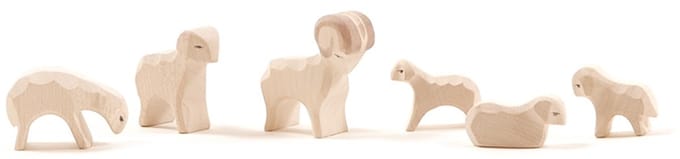 Speelgoed | Wooden Toys - Sheep Small 6 Pieces