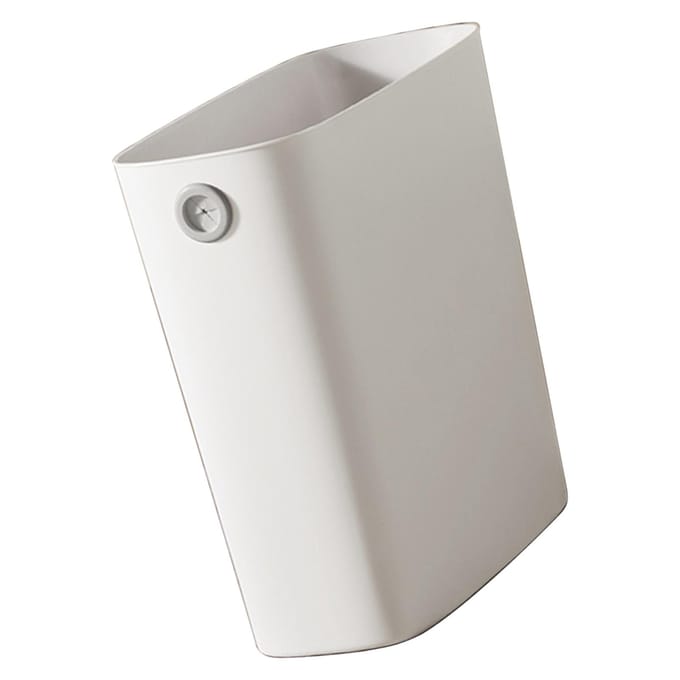 Kleine Prullenbak PP TPR Plastic Afvalbak Slank Open Top Afvalcontainer Bak voor Badkamer Kantoor wit
