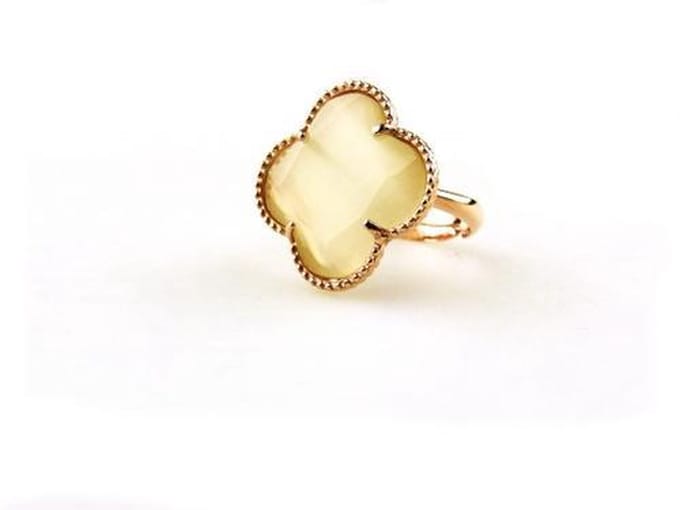 model Fiori ring in zilver roze verguld parelmoer