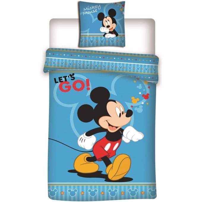 Disney Mickey - Dekbedovertrek - Eenpersoons - 140x200 cm + 1 kussensloop 63x63 cm - Polyester