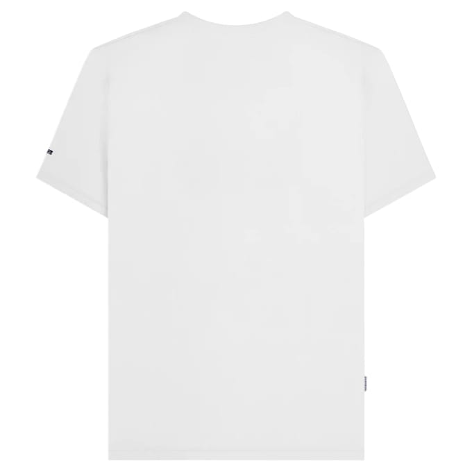 Lambretta Heren Racing Stripe T-shirt (Wit/Navy/Donkerblauw)