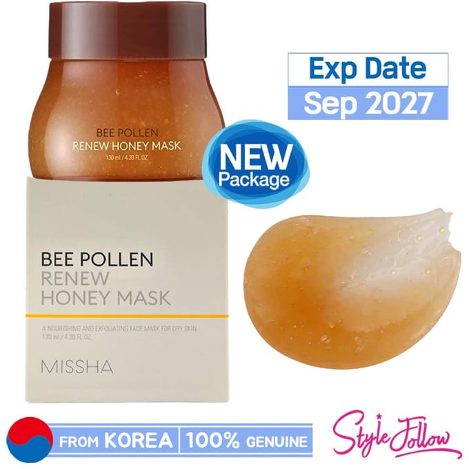[MISSHA] Bijenpollen vernieuwend honingmasker 130ml 1pc (130ml) brown
