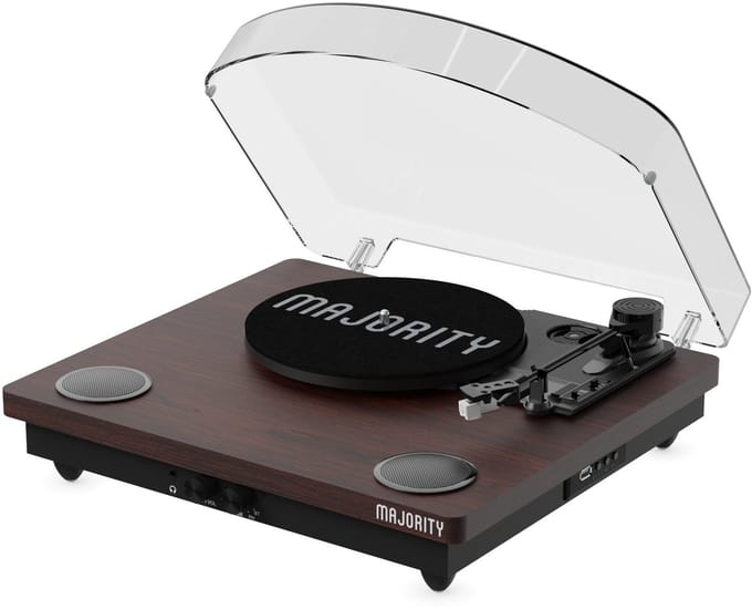 Majority Moto - Platenspeler - Bluetooth - Ingebouwde 2.0 Luidsprekers - Draadloos - RCA - Hout