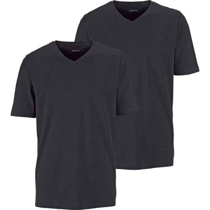 Babista herren T-Shirts, Set Van 2 - 60/62 - zwart - Plus Size