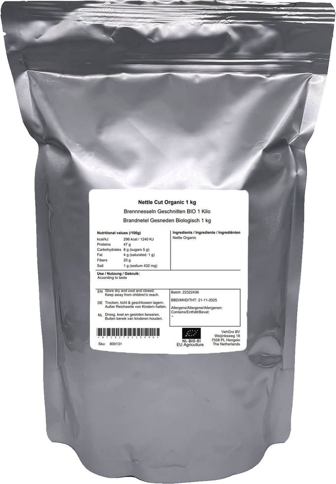 Brandnetel Gesneden - 1 Kg - Holyflavours