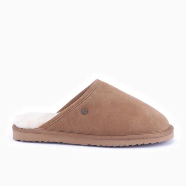 Warmbat Classic Unisex Suede Unisex Sloffen - Cognac