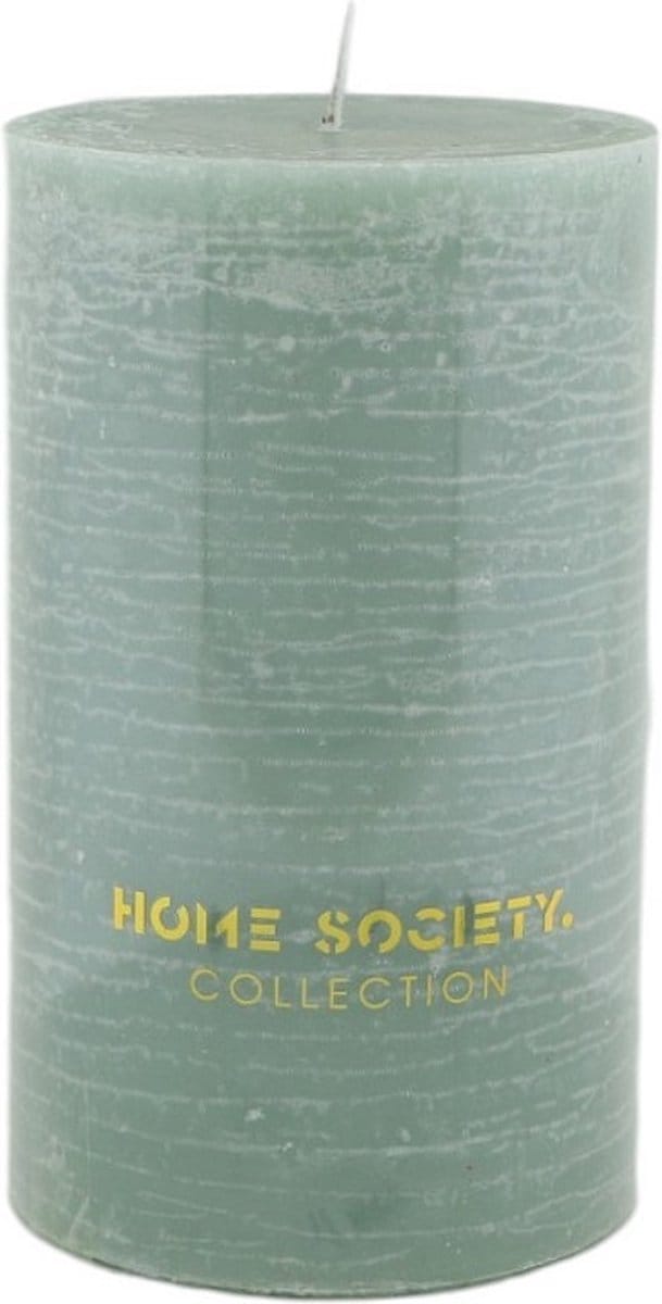 Home Society - rustieke stompkaars - Groen - kaarsen