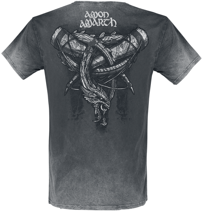 Amon Amarth T-shirt - Carved Skull - S tot 4XL - voor Mannen - donkergrijs
