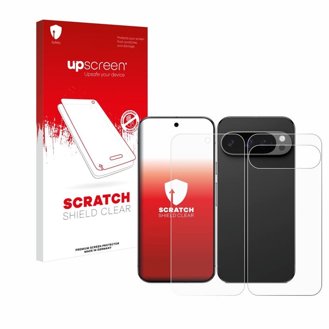upscreen - Screenprotector voor Google Pixel 9 Pro XL (Voor+Achter) - Folie Beschermfolie transparant