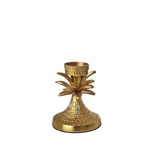 Rice kaarsenhouder goud - palmboom