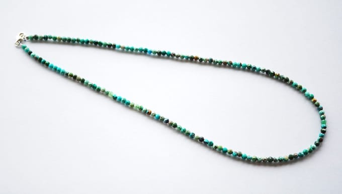 Turkoois gefacetteerd collier