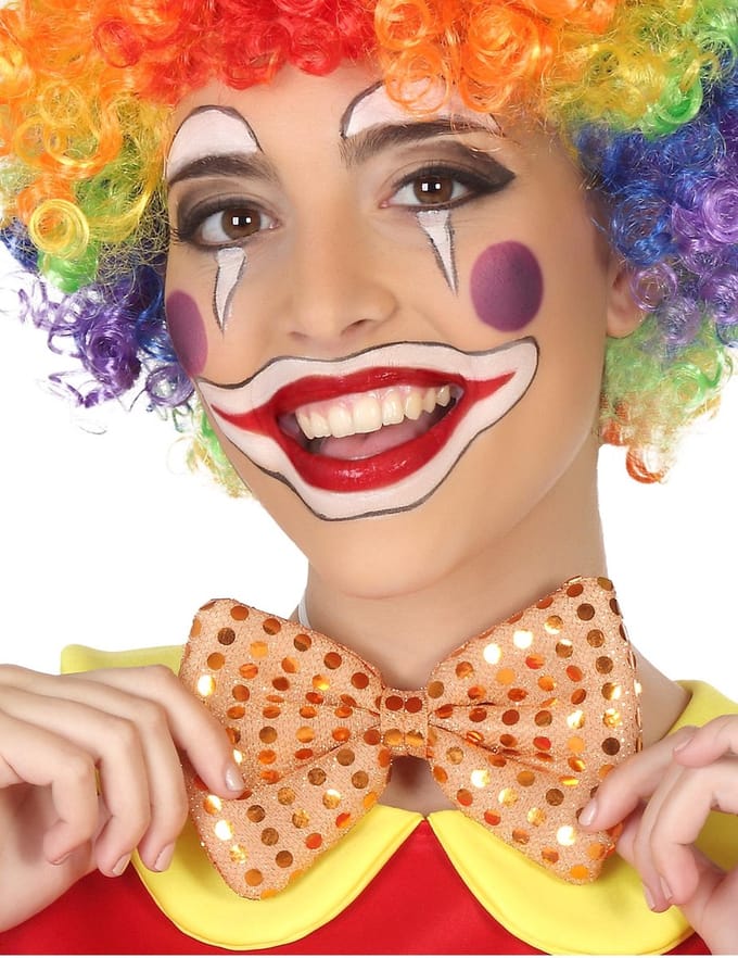 Vegaoo - Oranje strikje met glitters voor volwassenen