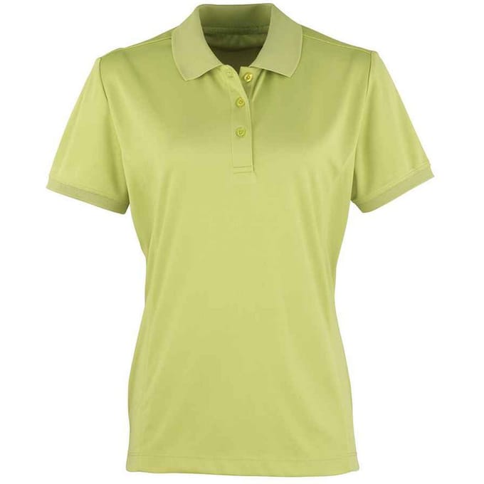 Premier Dames/Dames Coolchecker Piqué Poloshirt (Kalk)