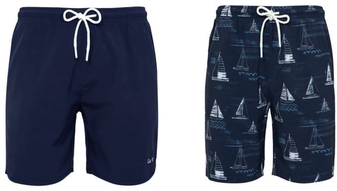 Set van 2 zwembroek La V boten / Navy 140-146