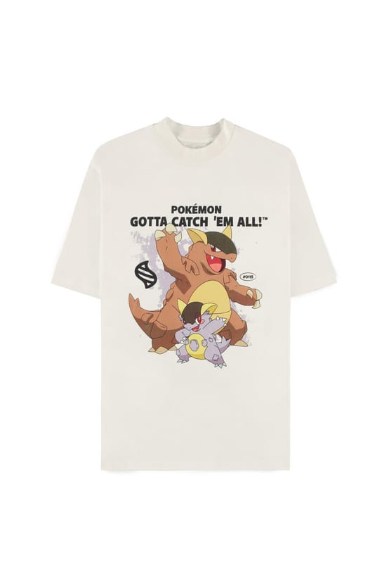 Pokémon - Gaming Oversized T-shirt - Mega - Kangama - S tot XL - voor Mannen - wit