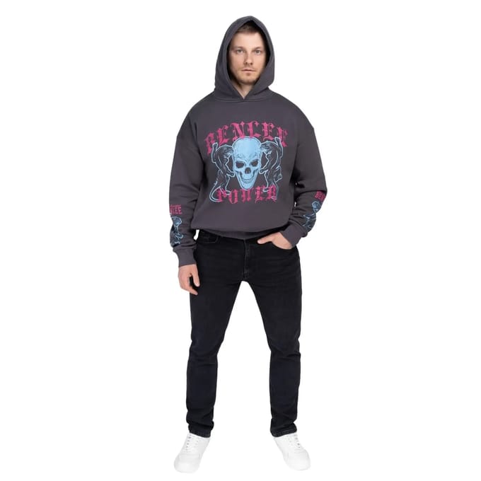 Benlee Hoodie Pantera Hd Kapuzensweatshirt Oversize Anthracite/Magenta/Sky Blue-M