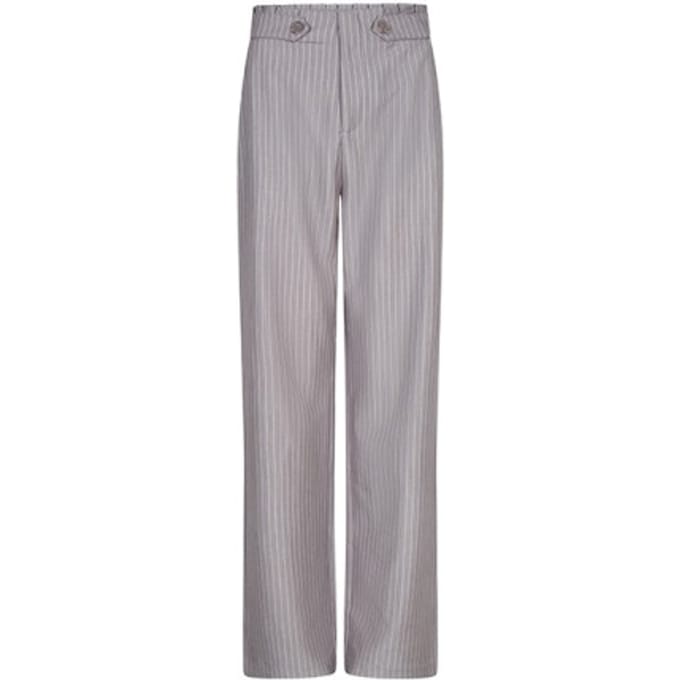 Lofty Manner Broek Trouser Nienke Pk34 533 Grey White Dames Maat - M