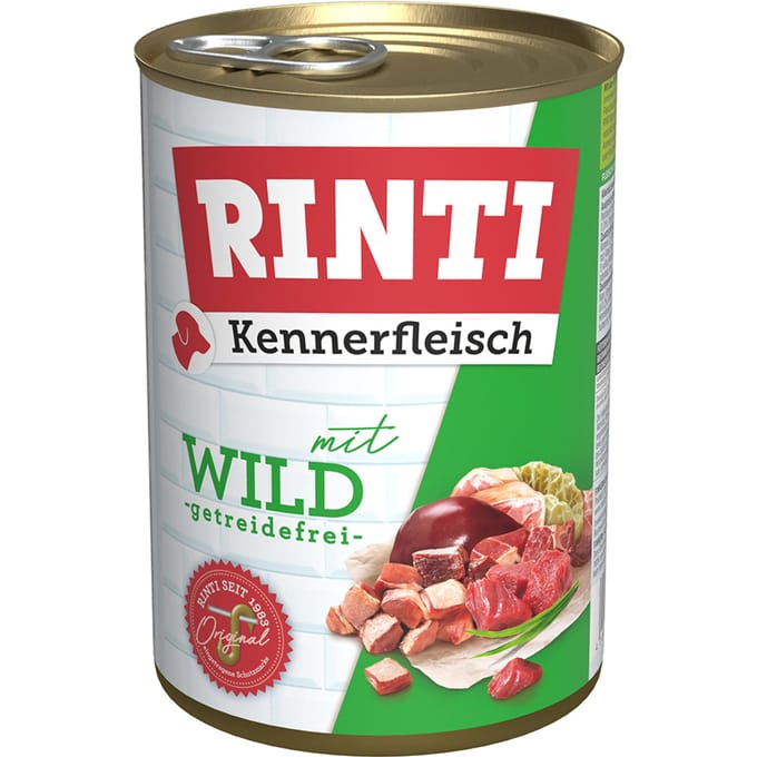 12x400g Wild Rinti "Kennerfleisch" Hondenvoer