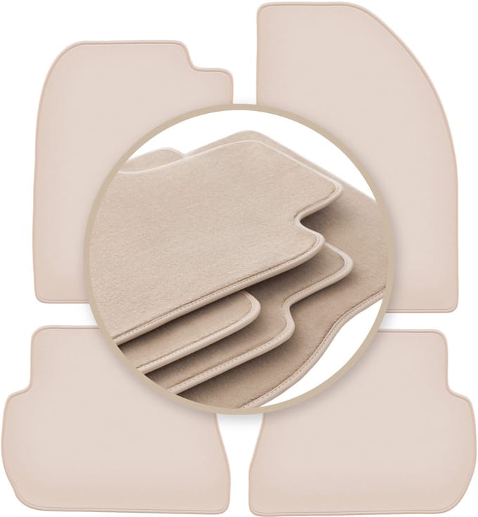 PREMIUM beige vloermatten voor: Ford Fusion hatchback 2002-2005