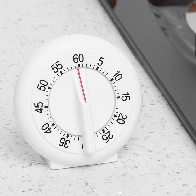 60 Minuten Ronde Vorm Timer Keuken Koken Ring Mechanische Teller Wekker black