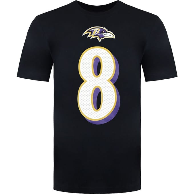Nike NFL Baltimore Ravens 8 Lamar Jackson Heren T-shirt
