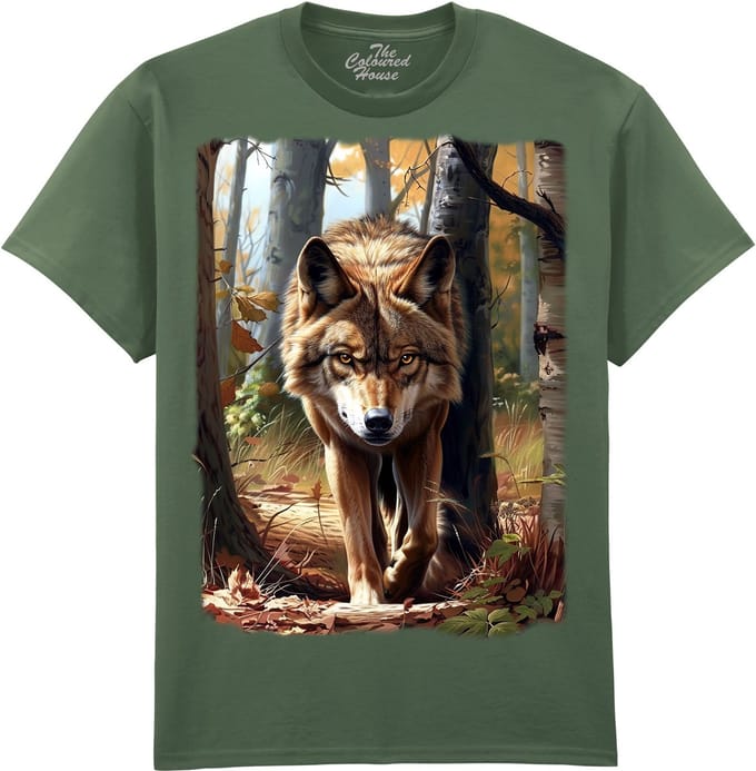 Wolf Wolven Autumn Approaching The Coloured House T-shirt M