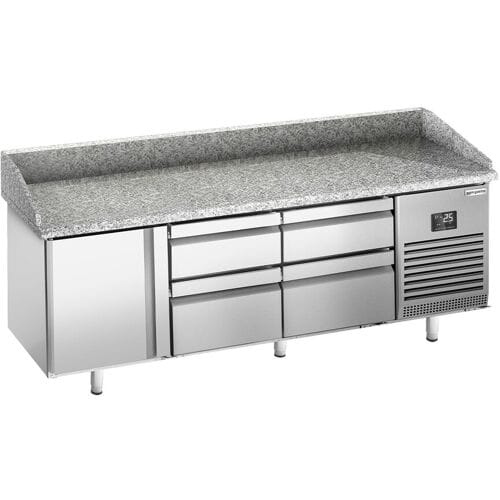 GGM Gastro Pizzakühltisch Premium PLUS - 1980x700mm - mit 1 Tür & 4 Schubladen
